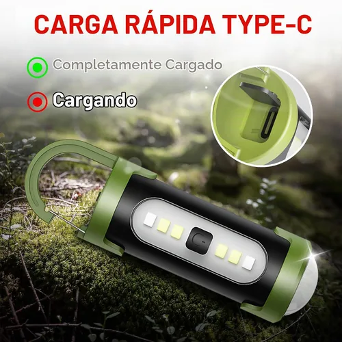 Vista 2 de Paquete de 5 linternas recargables de llavero, mini linternas EDC de alto lumen con 4 modos de luz, mini llavero LED linterna USB para camping