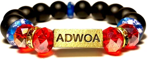 Vista 55 de Pulseras africanas tradicionales con nombre nacido en el día para mujeres de Ghana, materiales naturales, ajuste cómodo y holgado