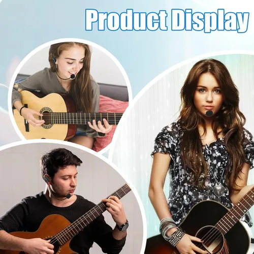 Vista 2 de Auriculares falsos para cantante para cosplay, disfraz de Rockstar, accesorios de cosplay para hombres y mujeres, auriculares de cantante