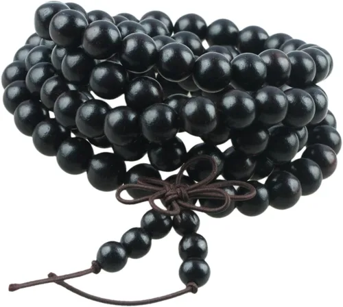 Vista 11 de SUNYIK 8mm Wooden 108 Tibetan Buddhist Prayer Beads Mala Bracelet