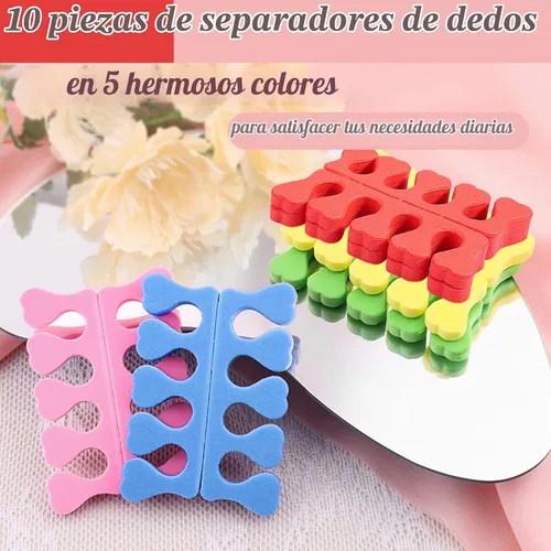 Vista 7 de 10 separadores de dedos para pedicura, separador de dedos de esponja suave para esmalte de uñas, separadores de dedos, separadores de dedos