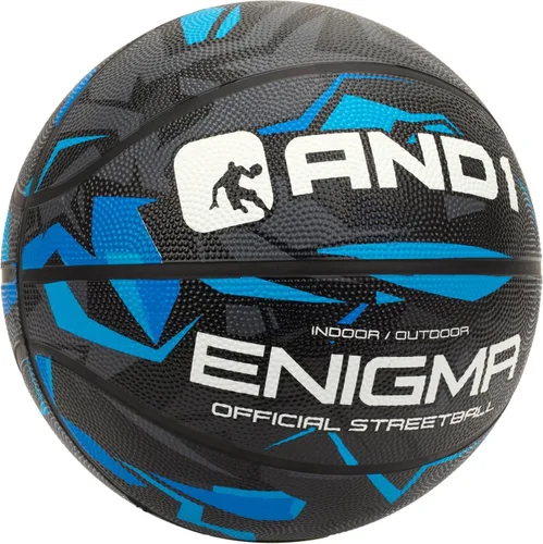 Vista 6 de AND1 Enigma - Baloncesto de goma, tamaño reglamentario oficial 7 (29.5 pulgadas), pelota de baloncesto urbano de construcción de canal profundo Azul