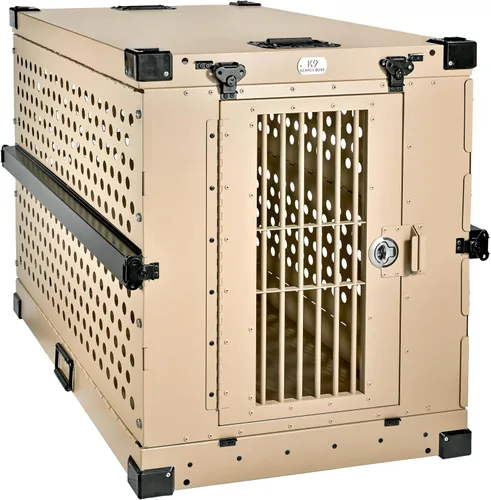 Vista 16 de K9 Kennel Boss - Jaula para Perros de Aluminio Resistente con Recubrimiento en Polvo Completamente Plegable - Pequeña (Negro)