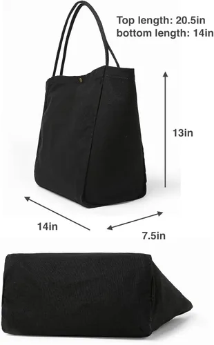 Vista 2 de Jeelow Bolso de mano de lona para hombre y mujer