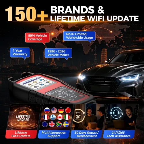 Vista 8 de Autel MaxiTPMS TS508WF KIT, TPMS Programming Relearn Tool, Lifetime Update