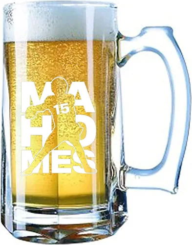 Vista 7 de Hat Shark Taza de cerveza gigante grabada con láser, jarra de cerveza de 28 onzas, jugador atlético de deportes de fútbol (Allen #17)