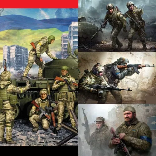 Vista 2 de Paquete de Lote de Guerra Ruso-Ucraniana Serie 4 Kit de Plástico 1/35 Caja Maestra