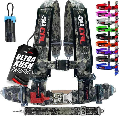 Vista 13 de 5 Point Harness for Bucket Seat & Bypass Plug for Bucket Seat, 9 Color Options, Compatiable with Canam, Racing Harness, UTV