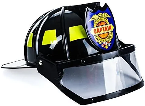 Vista 5 de Tigerdoe Disfraz de bombero, paquete de 2 cascos, casco de bombero, sombreros de bombero, accesorios para bomberos