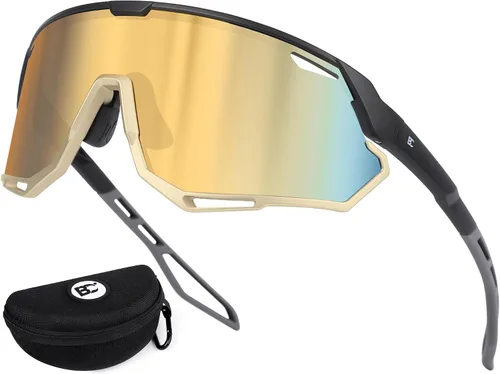 Vista 15 de BIRCEN Gafas de sol deportivas de béisbol para hombre: TR90 gafas de ciclismo ligeras envolventes para correr al aire libre MTB Bike