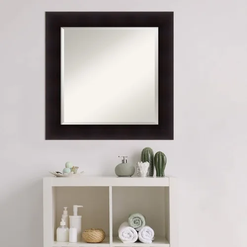 Vista 6 de Amanti Art Bathroom Mirror for Over Sink, Portico Vanity Mirror, Wood Frame, Hangs Horizonally and Vertically, Bathroom Wall Decor, Beveled Edge