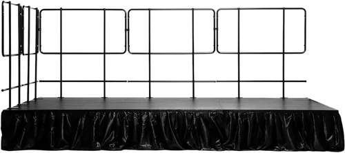 Vista 9 de Plataforma de escenario portátil de 4 x 4 pies con 1 falda de satén