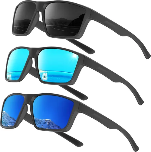 Vista 17 de KALIYADI Gafas de sol polarizadas para hombre y mujer: gafas de sol con UV400 para conducir, correr, ciclismo