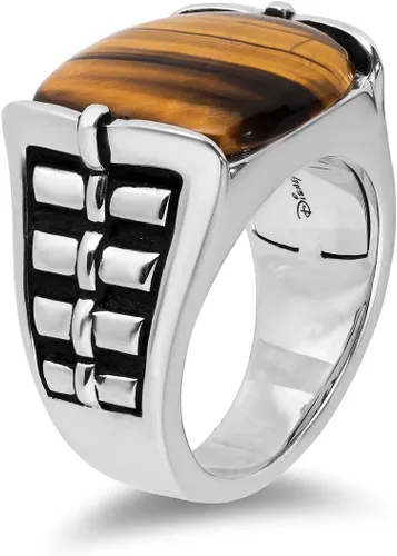 Vista 3 de Star Wars Fine Jewelry The Wookiee - Anillo para hombre, ojo de tigre, piedra preciosa, plata, Metal, ojo de tigre