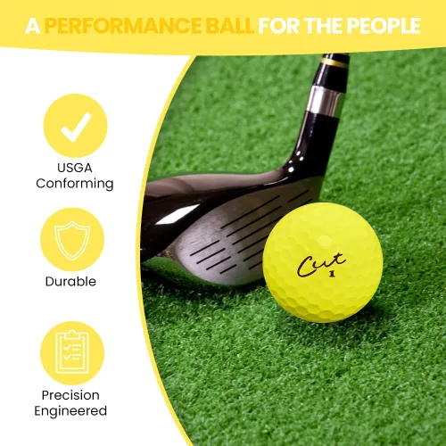 Vista 6 de Cut Golf – Pelotas de golf de distancia máxima de tacto suave – Una docena de bolas de giro reducido – Precisión mejorada, control lateral verde