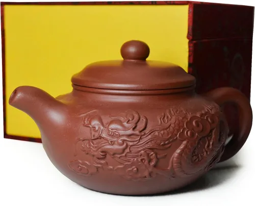 Vista 13 de Tetera 8.6oz té chino gongfu genuino negro arcilla Zisha Classics Pot Infusers té