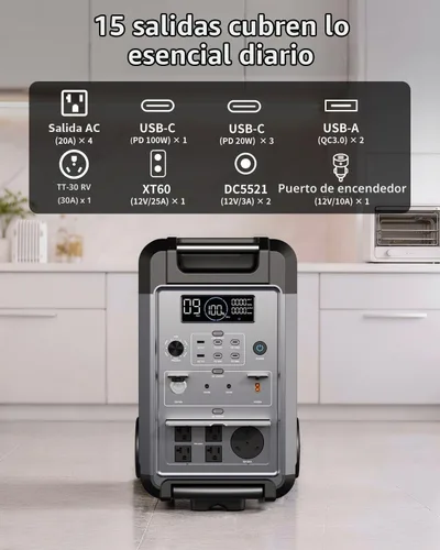 Vista 6 de ABOK Ark3600E 3840Wh LiFePO4 Batería extra para estación de energía Ark3600