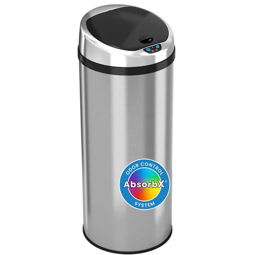 Vista 7 de iTouchless Bote de basura con sensor de 13 galones con desodorante (paquete de 2), acero inoxidable, apertura de tapa grande