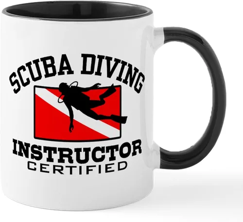 Vista 10 de CafePress Scuba Flag Diver Taza de café de cerámica de 11 oz (11.0 fl oz)
