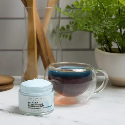 Vista 4 de Volition Beauty Palo Azul Hydra-Bounce - Suero facial prensado - Hidratante y rellenador - Squalano vegano calmante y niacinamida equilibrante