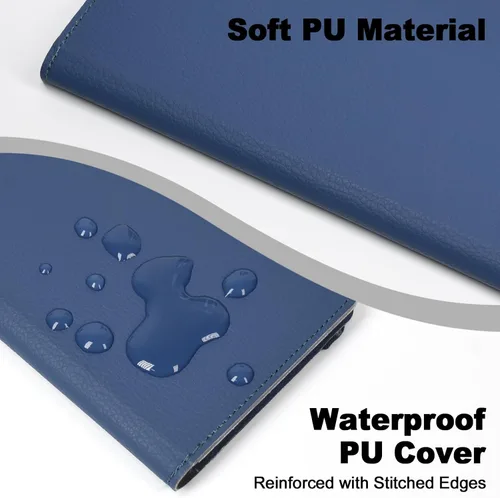 Vista 4 de RSAquar Funda para chequera personal, soporte para chequera con bloqueo RFID y divisor de plástico transparente integrado para cheques duplicados