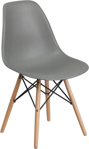 Vista 15 de Flash Furniture - Paquete de 2 sillas Elon Series de plástico negro con patas de madera