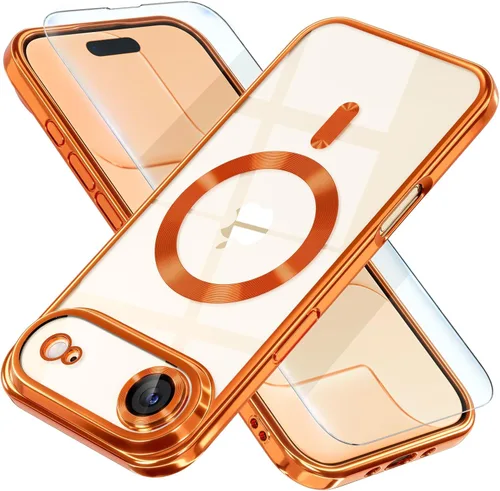 Vista 100 de Misea Funda magnética para iPhone 14 compatible con MagSafe [nunca amarillenta] [protección contra caídas de grado militar] protector completo