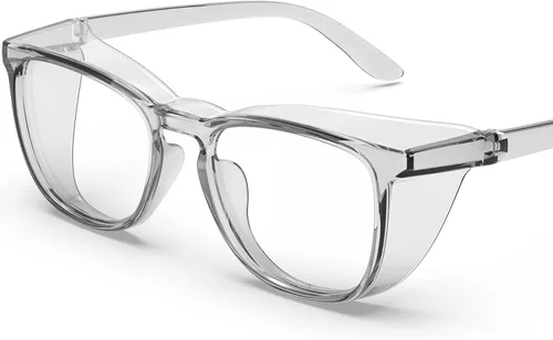 Vista 11 de TOREGE Gafas de seguridad, gafas protectoras de moda con lentes transparentes, antiniebla