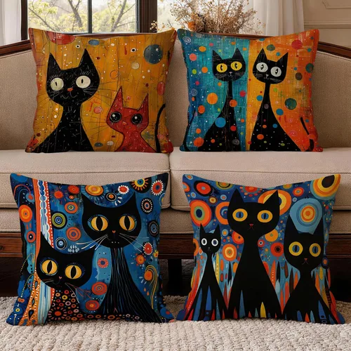 Vista 22 de OBSEDE - Fundas para cojín de mármol negro y dorado abstracto, 18 × 18 pulgadas, juego de 4, fundas para cojines de sofá, cama, salón, decoración