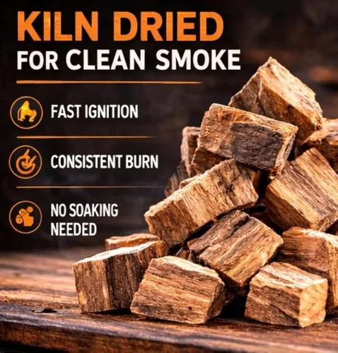 Vista 8 de Cattleack Smok'in Tinder Trozos de madera para ahumar carne, eleva tu barbacoa con trozos de parrilla de primera calidad, aproximadamente 10 libras