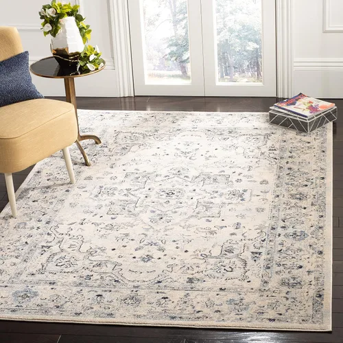 Vista 6 de SAFAVIEH - Alfombra decorativa de la colección Charleston, 2 pies x 4 pies, marfil y azul marino, diseño tradicional, ideal para áreas de alto