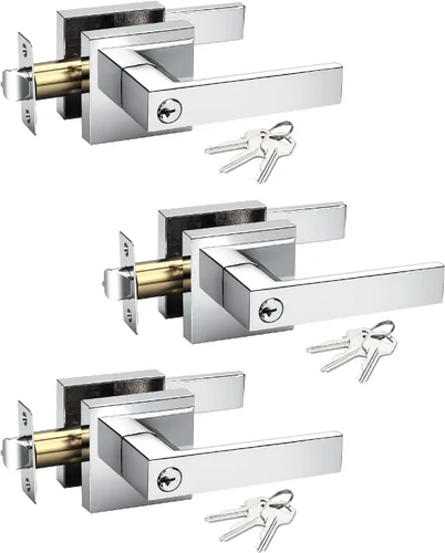 Vista 132 de KNOBWELL - Juego de cerradura con 1 picaporte resistente para puertas de una cara, ideal para puertas interiores reversibles, 0.93 libras