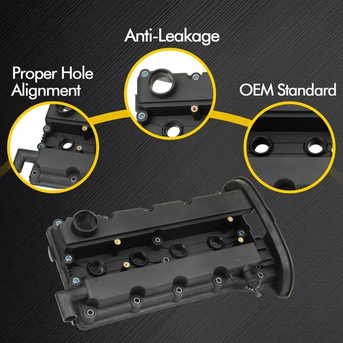 Vista 6 de Cubierta de válvula de motor compatible con Chevy Aveo Optra 2005 Pontiac Wave 1.6L Reemplazo 96473698 96473 964-73-698