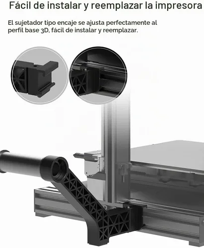 Vista 2 de Soporte de filamento giratorio original compatible con impresora 3D Creality Ender 3 V2 Ender3 Pro/Max, CR-6 SE/Max, CR-10 MAX/AC Vyper/Kobra 3D