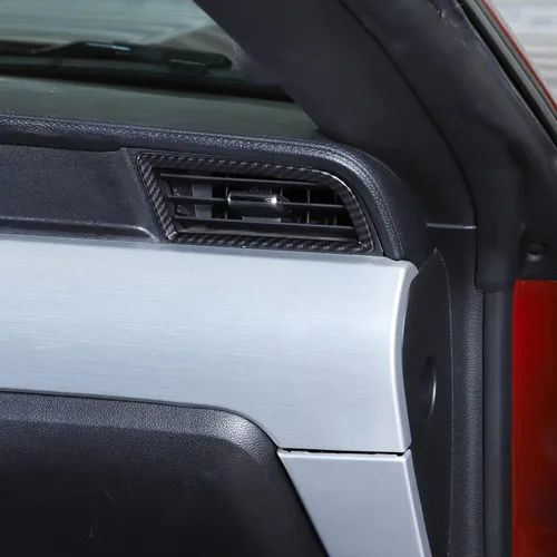 Vista 5 de RT-TCZ Cubierta de fibra de carbono para aire acondicionado, accesorios interiores para Ford Mustang 2015 2016 2017 2018 2019 2020 2021, 2