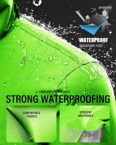 Vista 2 de iCreek Rain Suit Waterproof Jacket and Trouser Suit Raincoat for Men and Women Outdoor All-Sport Breathable Anti-storm