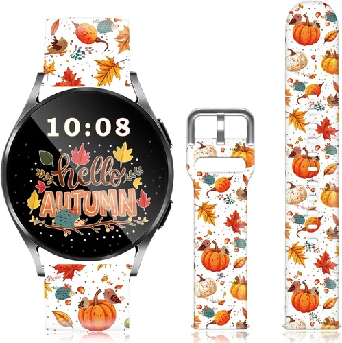 Vista 19 de Correa de reloj de 20 mm de Navidad compatible con Samsung Galaxy 6/5/5 Pro/4/4 Classic/3 (41 mm)/Active 1 y 2, tamaños 40 mm 41 mm 42 mm 44 mm 45