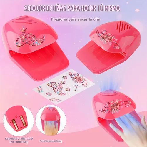 Vista 6 de Juego de esmaltes de uñas para niñas, kit de salón de esmalte de uñas de secado rápido, esmalte de uñas despegable, juguetes de regalo ideal