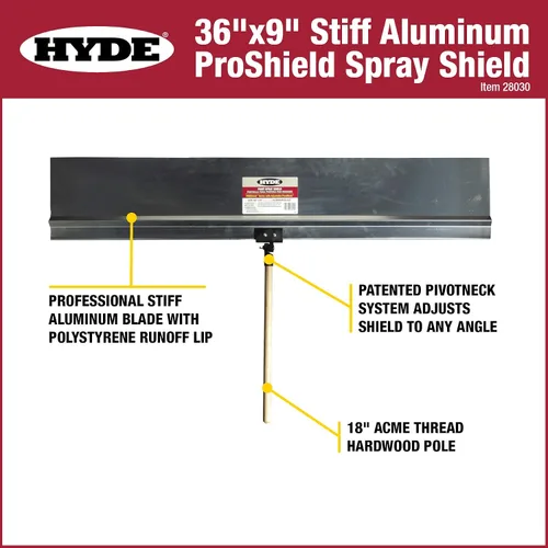 Vista 2 de Hyde Tools 28030 ProShield Aluminio rígido, 36 pulgadas por 9 pulgadas