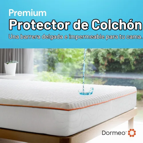 Vista 2 de Dormeo Protector de colchón impermeable de alta calidad, tamaño individual, capa protectora contra manchas y derrames, refrescante, absorbe