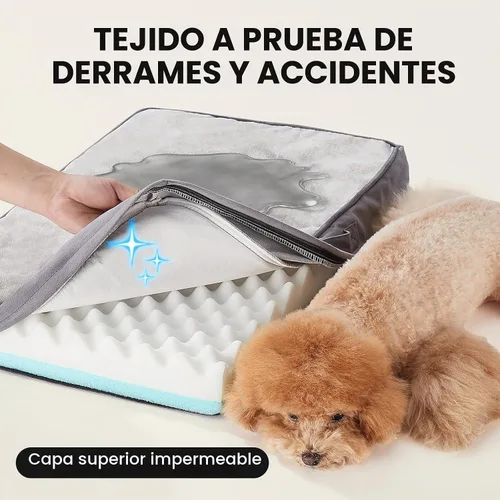 Vista 9 de OhGeni Cama ortopédica para perros pequeños, espuma viscoelástica 01-gris