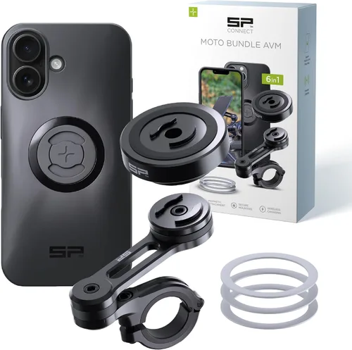 Vista 28 de SP CONNECT Moto Bundle II con módulo antivibraciones SPC+ Compatible con iPhone 11 Pro/XS/X Soporte de teléfono para motocicleta Soporte