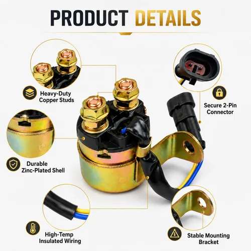 Vista 6 de Relé solenoide de arranque compatible con Polaris Ranger 400 500 570 700 800 RZR 4 XP S 900 Sportsman Hawkeye Trailboss 330 Reemplazar