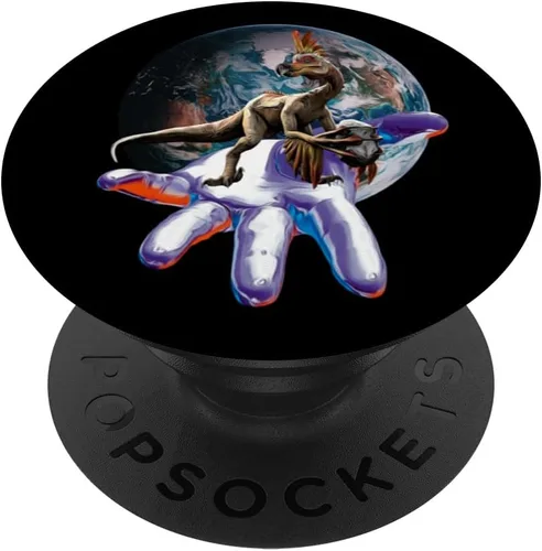 Vista 6 de Velociraptor Raptor Dinosaur PopSockets MagSafe PopGrip for iPhone