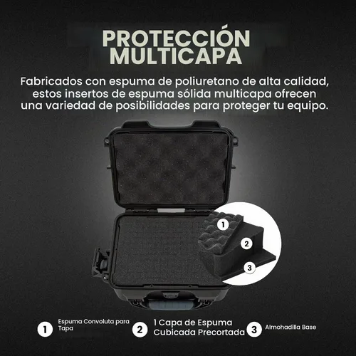 Vista 3 de Nanuk Valija rígida resistente al agua con relleno de espuma, color canela, 904