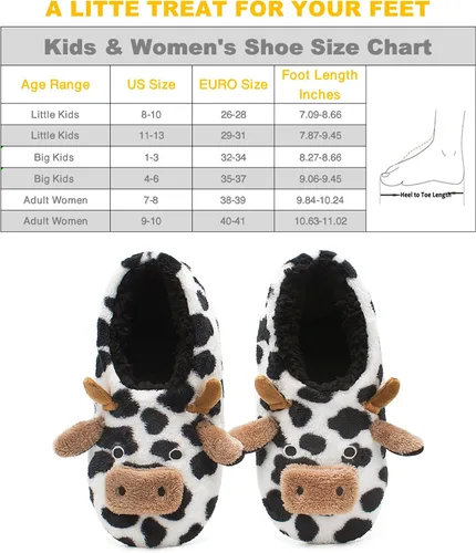 Vista 5 de cosyone1997 Lindas pantuflas de animales para niños, niñas y mujeres, calcetines de casa mullidos con suela antideslizante suave, regalos únicos