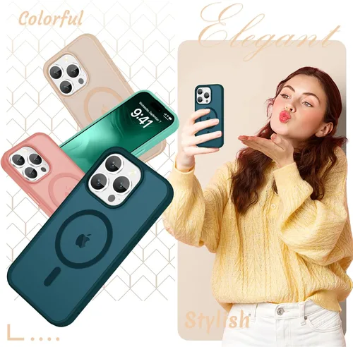 Vista 368 de Funda para Google Pixel 10 Pro XL, cubierta magnética mate, color negro Fit for MagSafe, Screen Protector included, Shockproof Military Grade