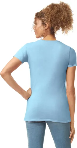 Vista 3 de Gildan Camiseta de algodón Softstyle para mujer, estilo G64000l, paquete múltiple