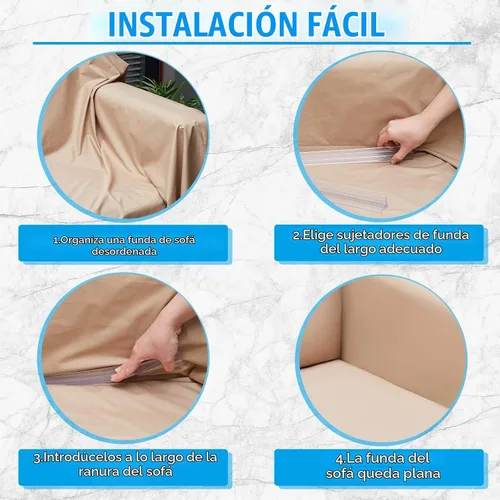 Vista 4 de Jetec Funda antideslizante para sofá de 5 piezas, 12 pulgadas, 7 pulgadas