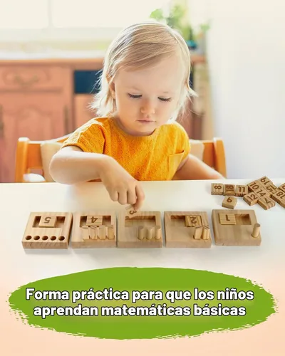 Vista 4 de SYNARRY Tableros de madera para contar, manipuladores de matemáticas